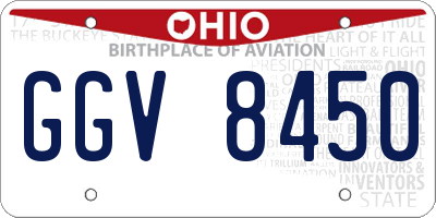 OH license plate GGV8450
