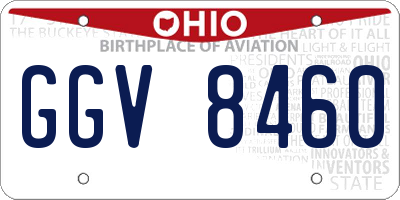 OH license plate GGV8460