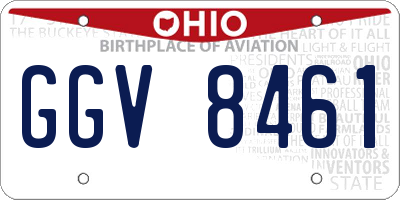 OH license plate GGV8461