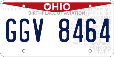 OH license plate GGV8464