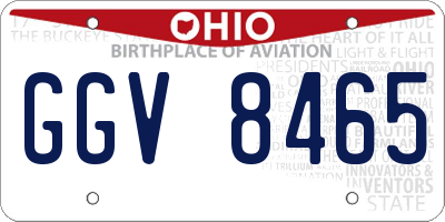 OH license plate GGV8465