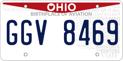 OH license plate GGV8469