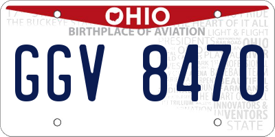 OH license plate GGV8470