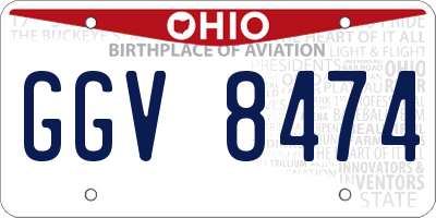 OH license plate GGV8474