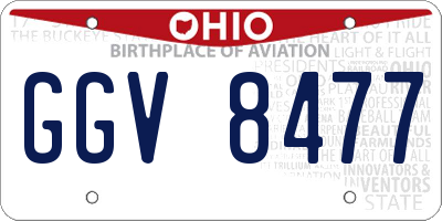 OH license plate GGV8477