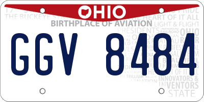 OH license plate GGV8484