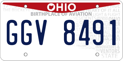OH license plate GGV8491