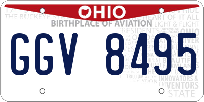 OH license plate GGV8495