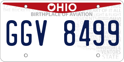 OH license plate GGV8499