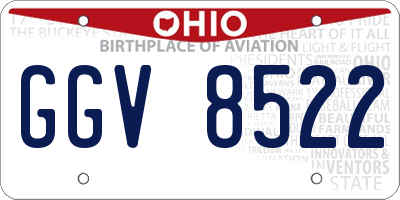 OH license plate GGV8522