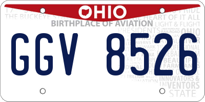 OH license plate GGV8526