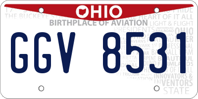 OH license plate GGV8531