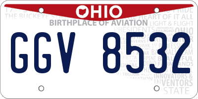 OH license plate GGV8532