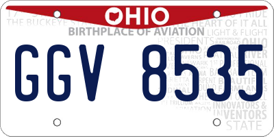 OH license plate GGV8535