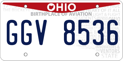 OH license plate GGV8536