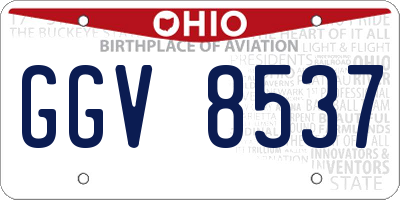 OH license plate GGV8537