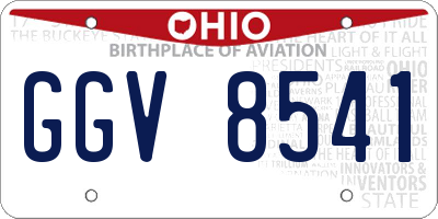 OH license plate GGV8541