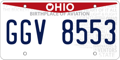 OH license plate GGV8553