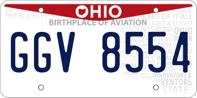 OH license plate GGV8554