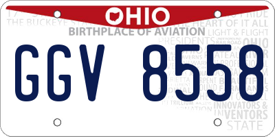 OH license plate GGV8558
