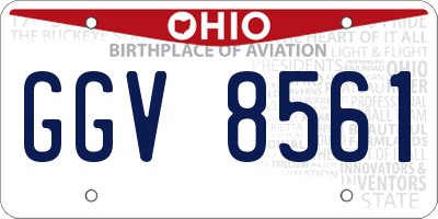 OH license plate GGV8561