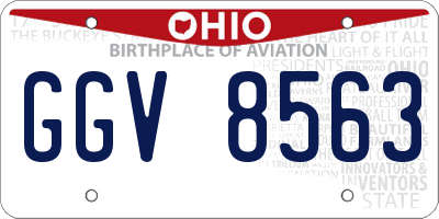 OH license plate GGV8563
