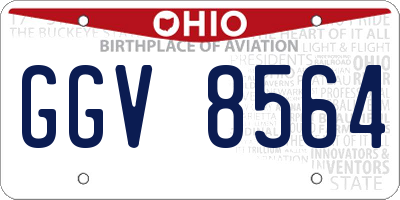OH license plate GGV8564