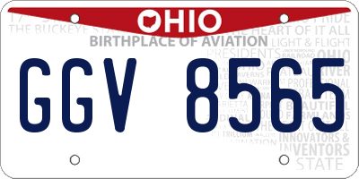 OH license plate GGV8565