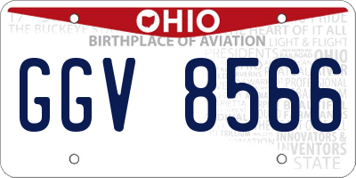 OH license plate GGV8566