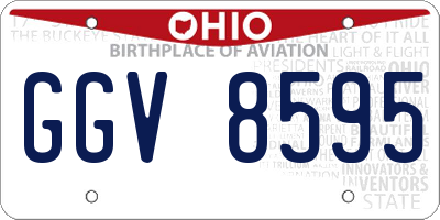 OH license plate GGV8595