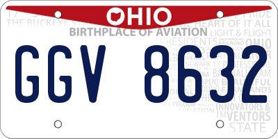 OH license plate GGV8632