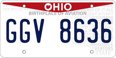 OH license plate GGV8636