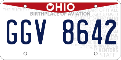 OH license plate GGV8642