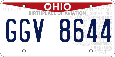 OH license plate GGV8644