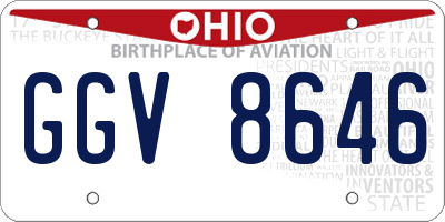 OH license plate GGV8646