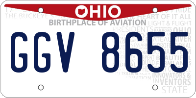 OH license plate GGV8655
