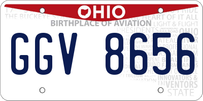 OH license plate GGV8656