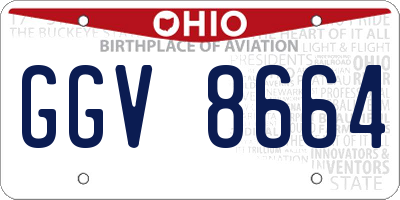 OH license plate GGV8664