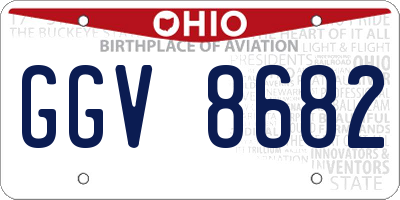 OH license plate GGV8682