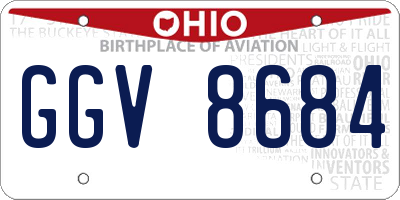 OH license plate GGV8684