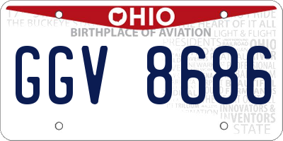 OH license plate GGV8686