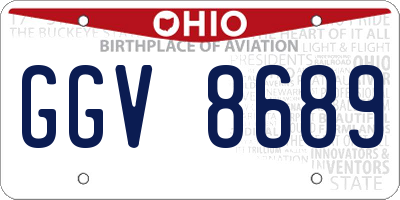 OH license plate GGV8689