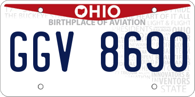 OH license plate GGV8690