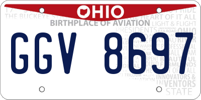 OH license plate GGV8697