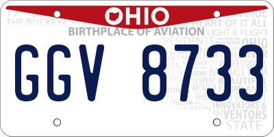 OH license plate GGV8733