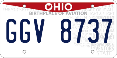 OH license plate GGV8737