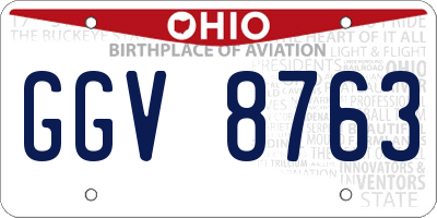 OH license plate GGV8763