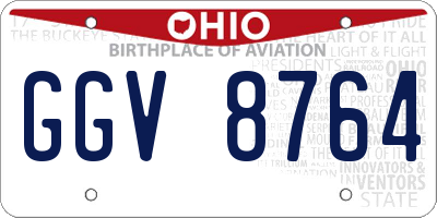 OH license plate GGV8764