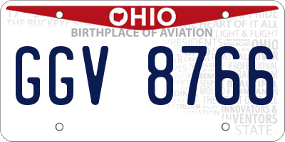 OH license plate GGV8766