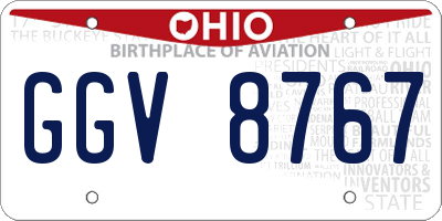 OH license plate GGV8767